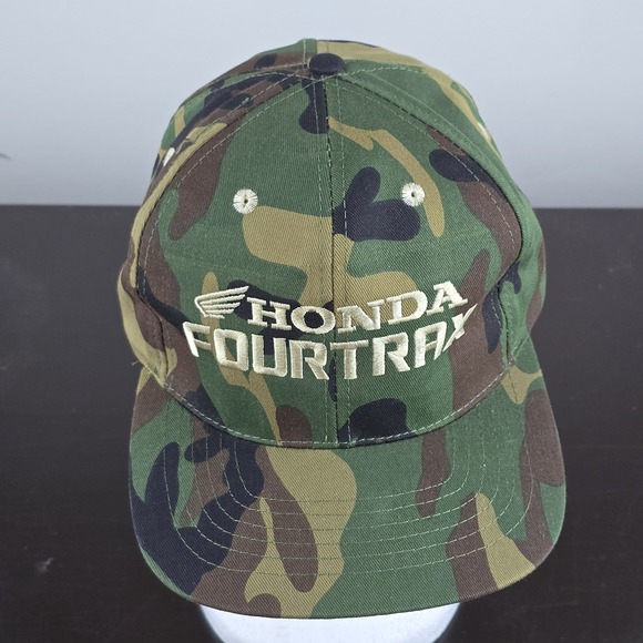 Vintage Honda Camo Fourtrax  Promo Camouflage Snapback Hat‎ 1990s Quad Nice - Picture 6 of 9